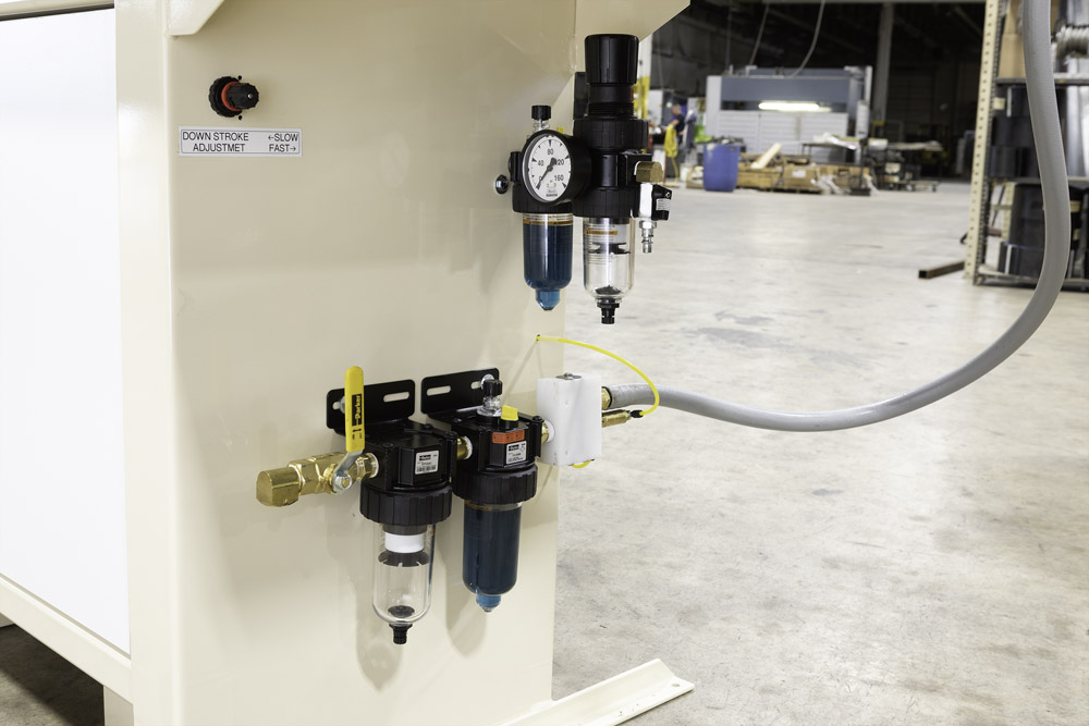 Regulators & Filters on Multi Drill Boring Machine